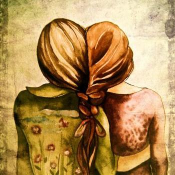Large art print the sisters-best friends